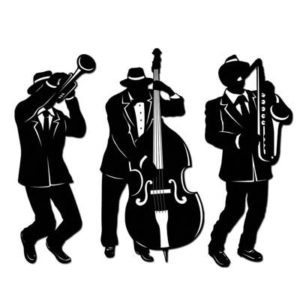 Jazz Musician Silhouette Cutouts