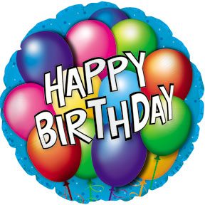 18" Happy Birthday Balloons Foil Balloon