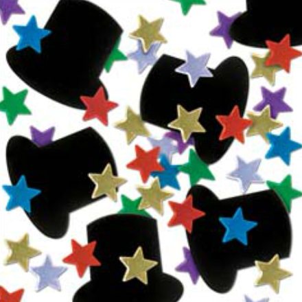 Top Hats and Colorful Mini Stars 1oz Confetti