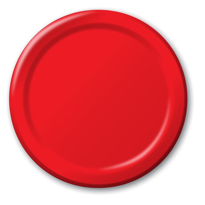 Classic Red 9" Dinner Paper Plates