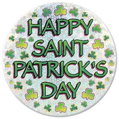 Big St Patricks Day Button