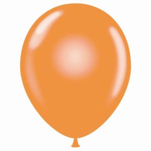 17" Crystal Tangerine Latex Balloons