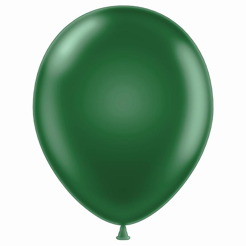 11" Metaltone Forest Green Latex Balloons