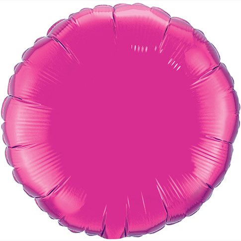 18" Round Magenta Foil Balloons