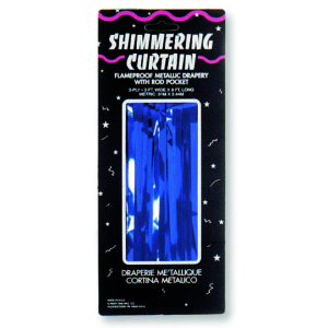 Blue Metallic Shimmering Curtain