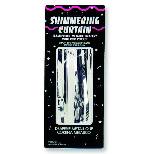 Silver Metallic Shimmering Curtain