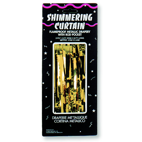 Gold Metallic Shimmering Curtain