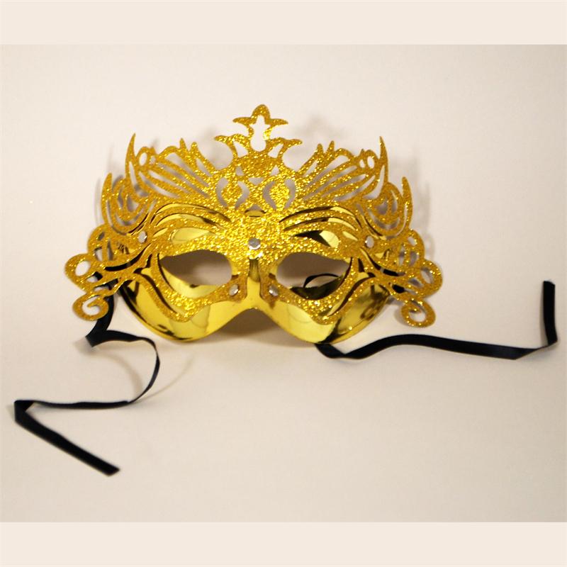 Gold Glittered Mask