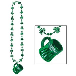 Shamrock Beads w/Happy St Pat's Mug
