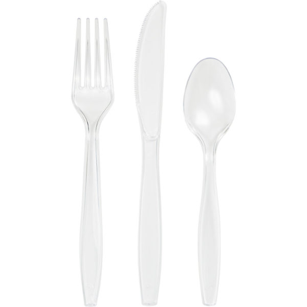 Clear Cutlery Assortment