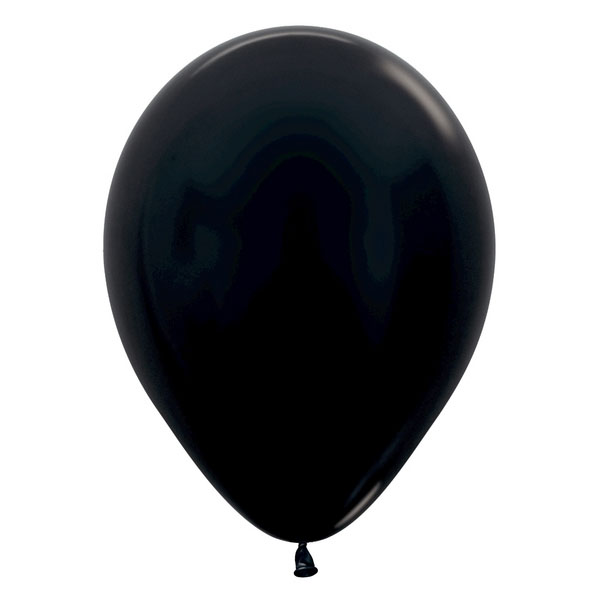 Metallic Black Latex Balloons