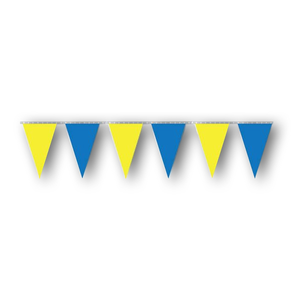 Blue and Yellow Pennant Flag