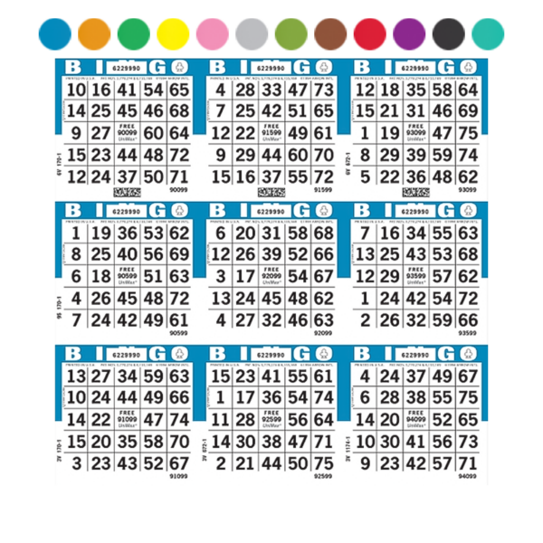 UNIMAX 9S3 BINGO PAPER