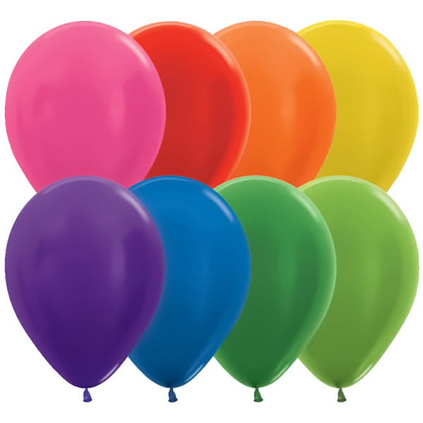 11" Metallic Assortment Latex Balloons