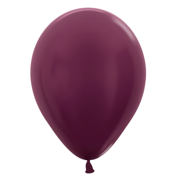 11" Metallic Burgundy Latex Balloons