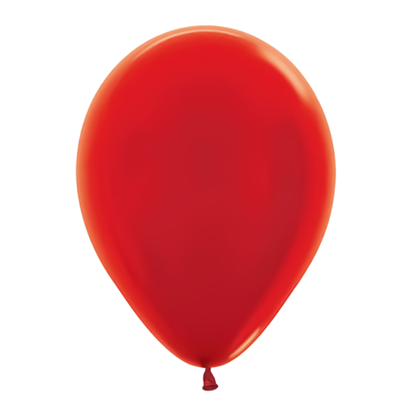 5" Metallic Red Latex Balloons