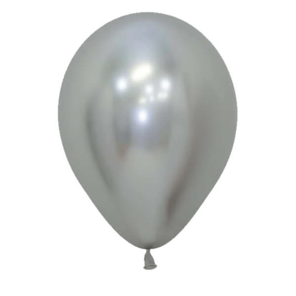 5" Reflex Silver Latex Balloons