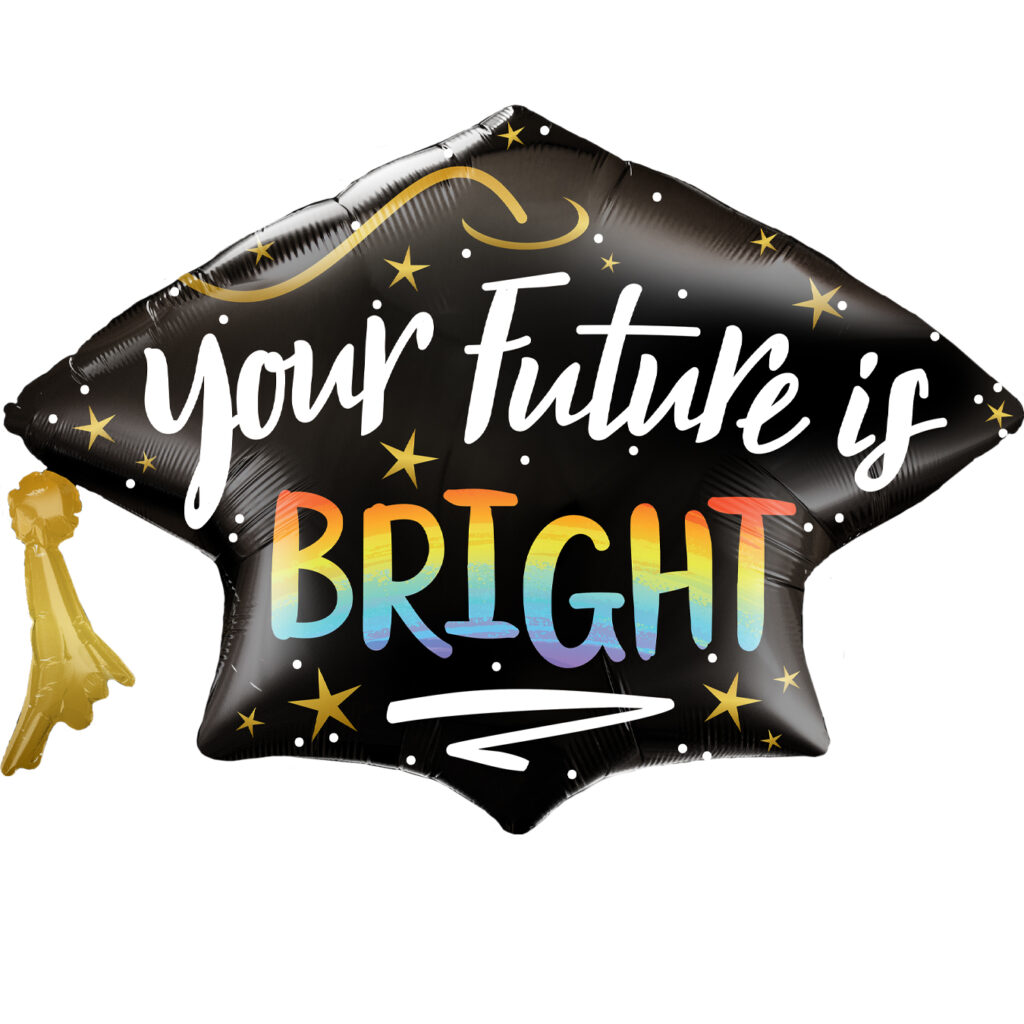Bright Future Grad Cap Foil Balloon