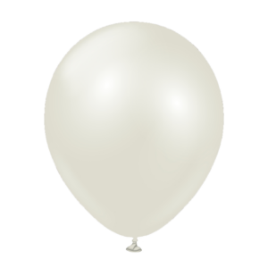 12" Aura Ivory White Latex Balloons