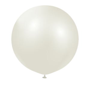 36" Aura Ivory White Latex Balloons