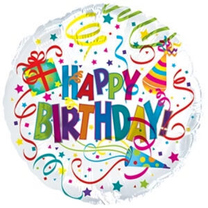 HBD Party Hat & Horn Foil Balloon