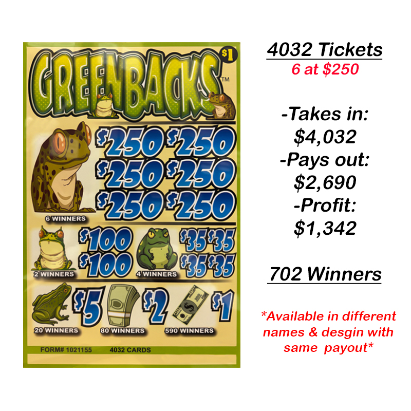 Greenbacks Pull Tab Flair