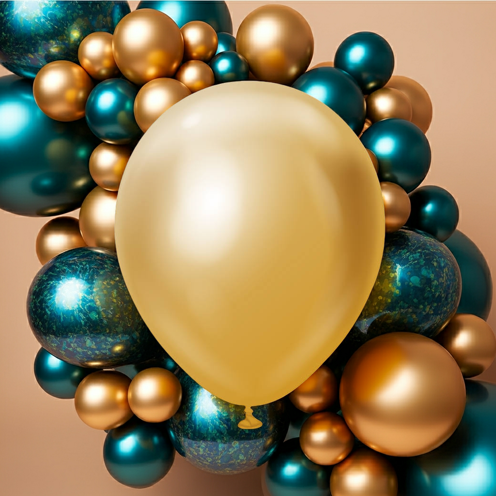 12" Mirror Gold Latex Balloons