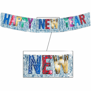 Glittered Foil Happy New Year Banner
